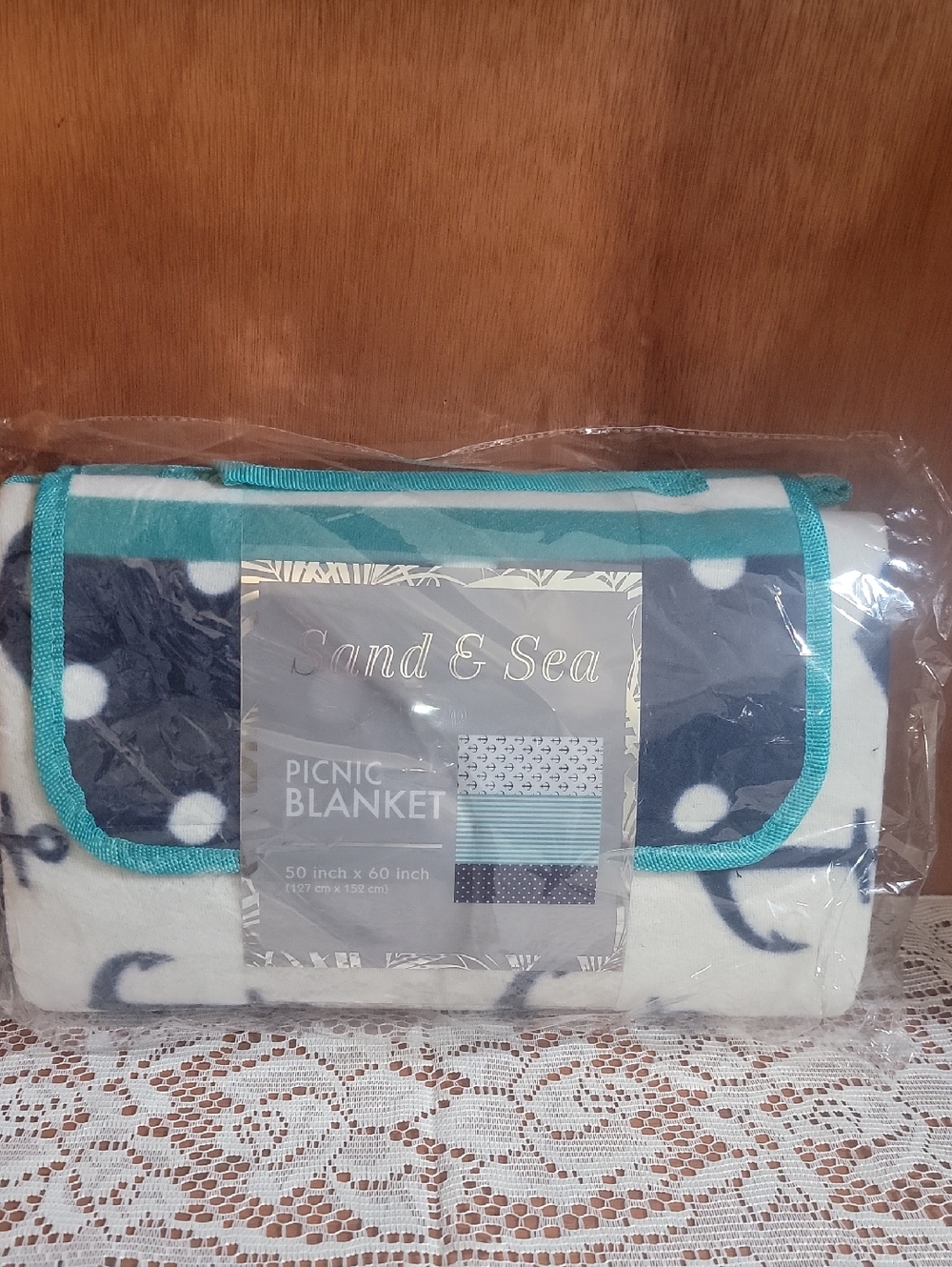 Sand And Sea  Picnic Blanket 50" ×60"